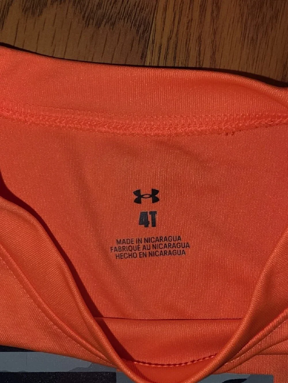 Under Armour Bright Orange Logo Tee with Camo Accent And Matching Shorts